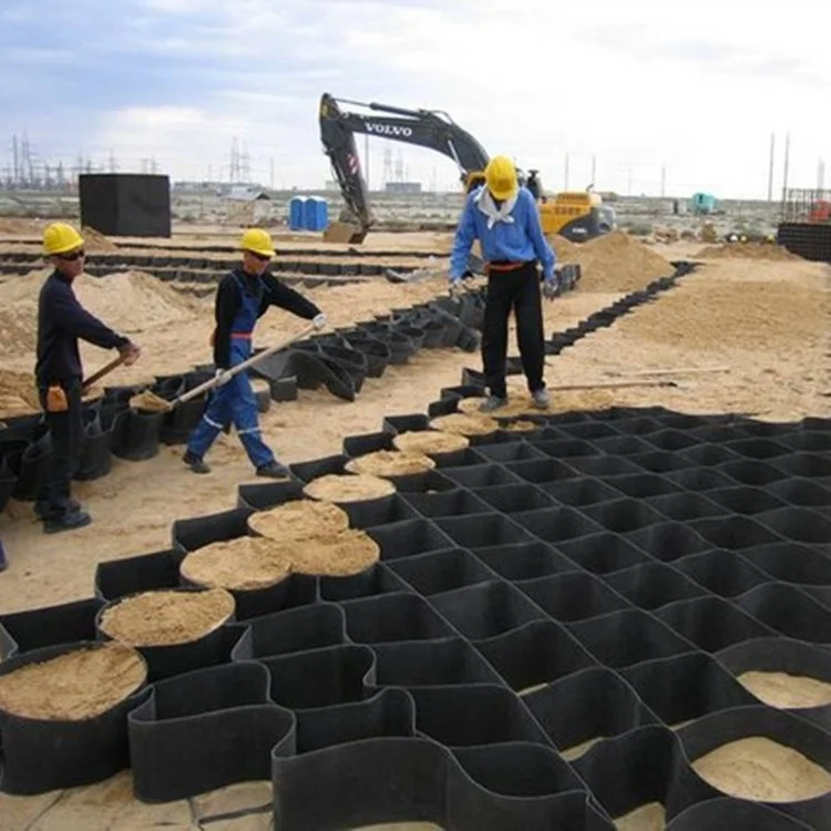 High Quality Road Stabilization Cell Depth 50-200 Mm Gravel Paving HDPE Geocell