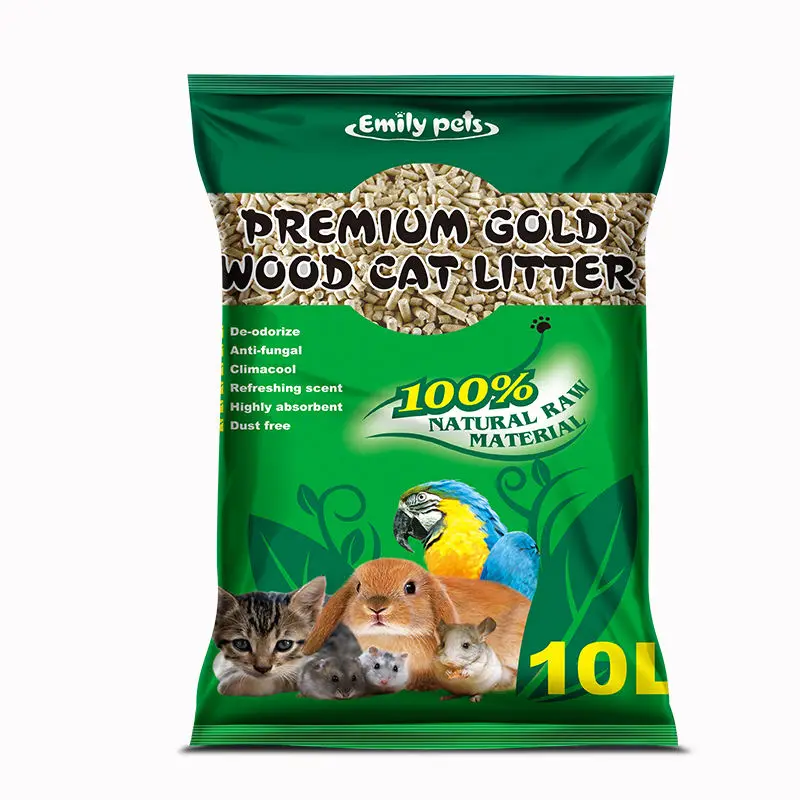 Eco-Friendly 5L/10L Pine Wood Cat Litter Plant-Based Cleaning for Kitty for Pets