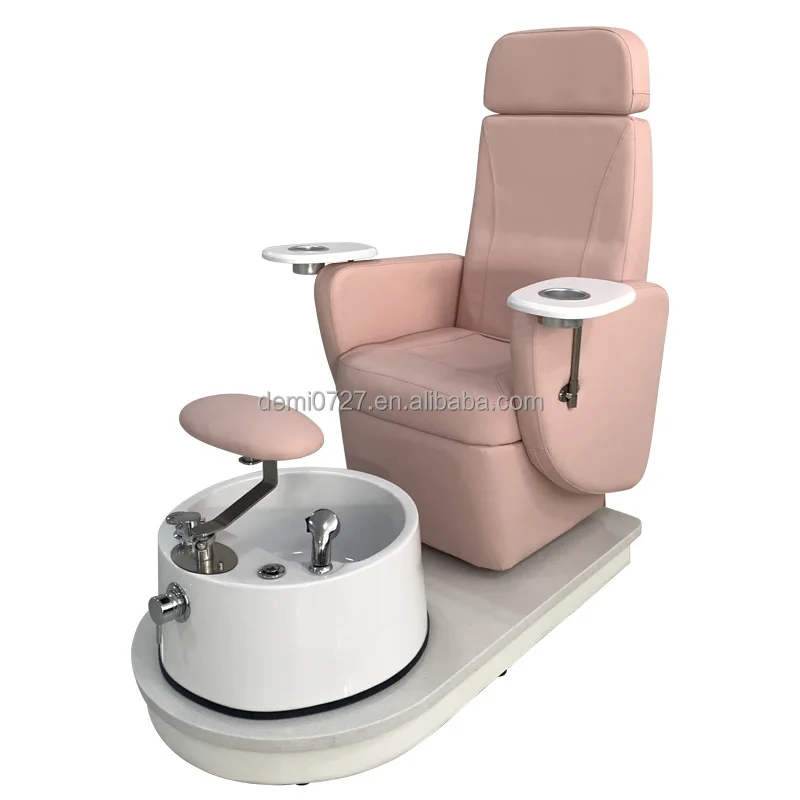 Morden design Rotating spa pedicure chair no plumbing recliner spa pedicure chair with lighted bowl