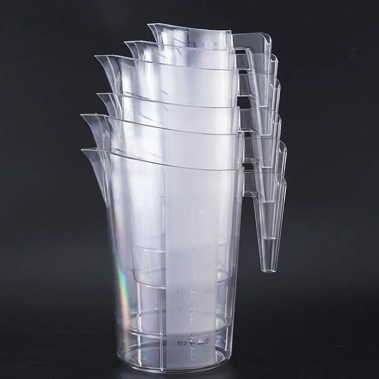 New Style Stackable Polycarbonate Measuring Cups 500ML 1000ML 2000ML 3000ML
