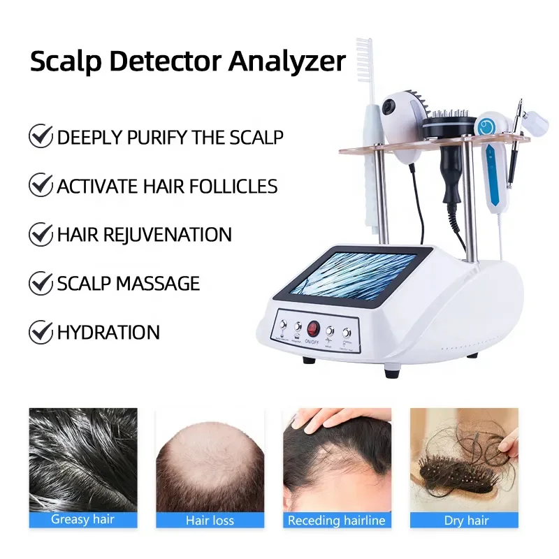 High Frequency Scalp Analyzer Hair Loss Treatment Hair Oxygen Therapy Growth Machine
