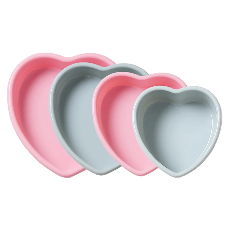 4/7/9/10 inch rainbow cake oven mold heart-shaped layered cake silicone bakeware DIY household bread mold baking accessories
