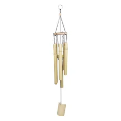 family outside sound making big manufacture spiral boxed deep tone sound chinese 6 tubes  bamboo Wind chime pipe