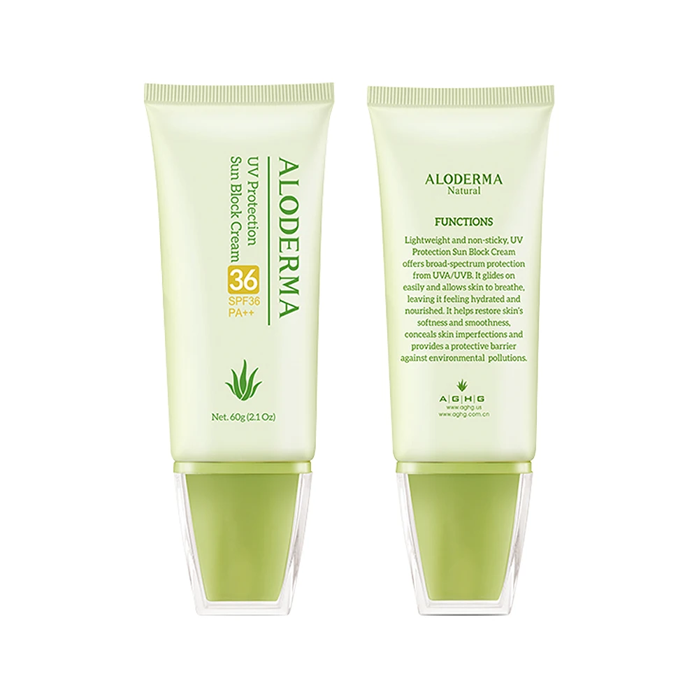 Water-Resistant sunblock Organic Aloe Vera Face and Body Sunscreen sun block cream for face