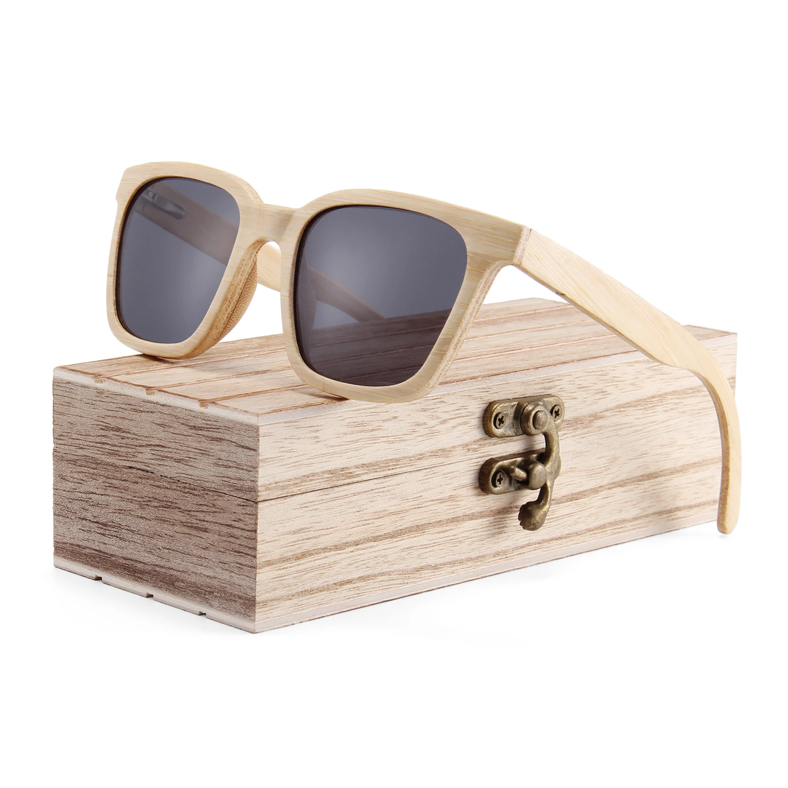 2022 Retro Wooden Sunglasses Polarized Bamboo brand sun glasses Vintage Wood Case Beach Sunglasses for Driving