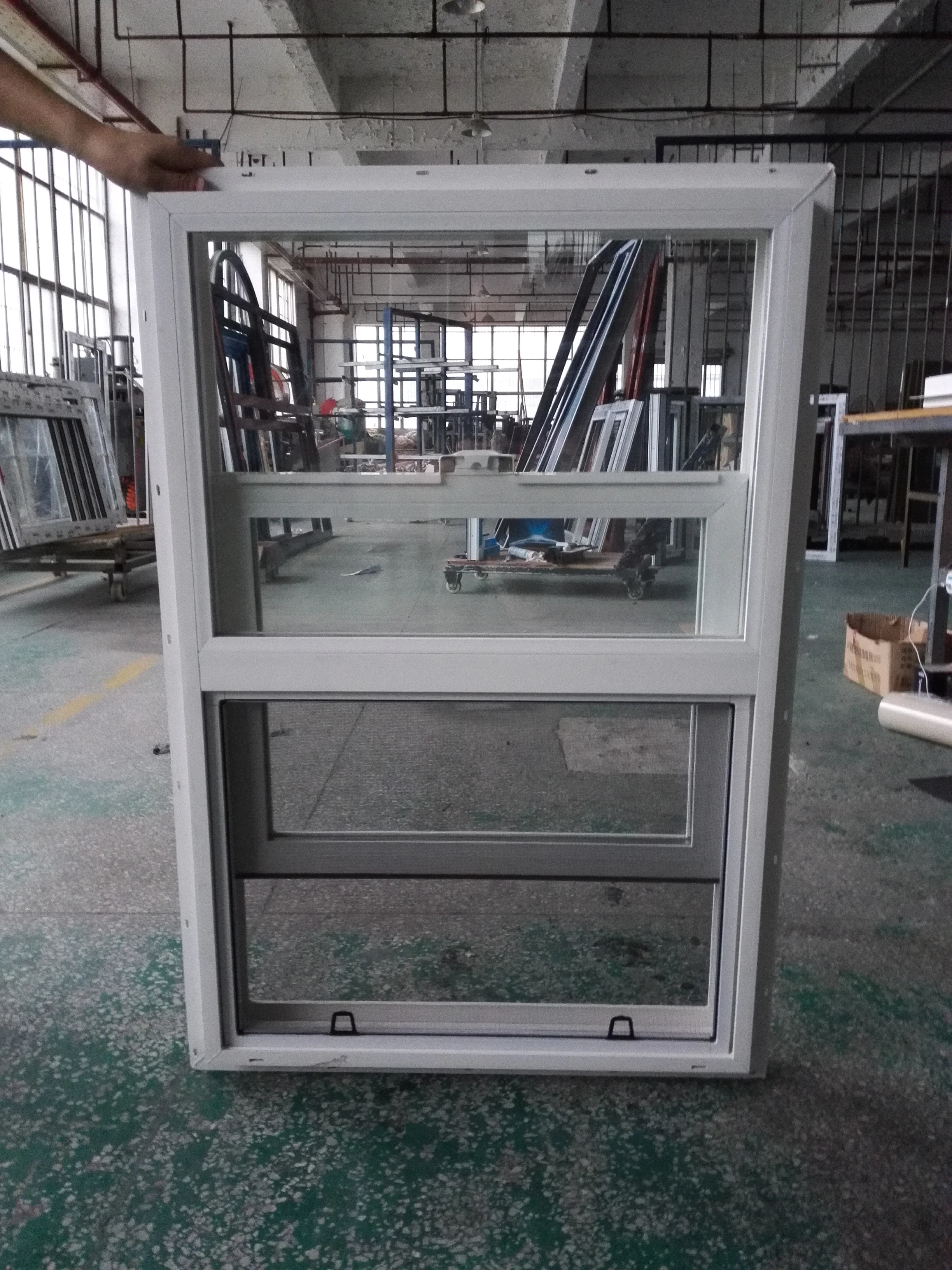 KDSbuilding French style vinyl profile frame single vertical sliding windows Pvc Single hung windows modern design