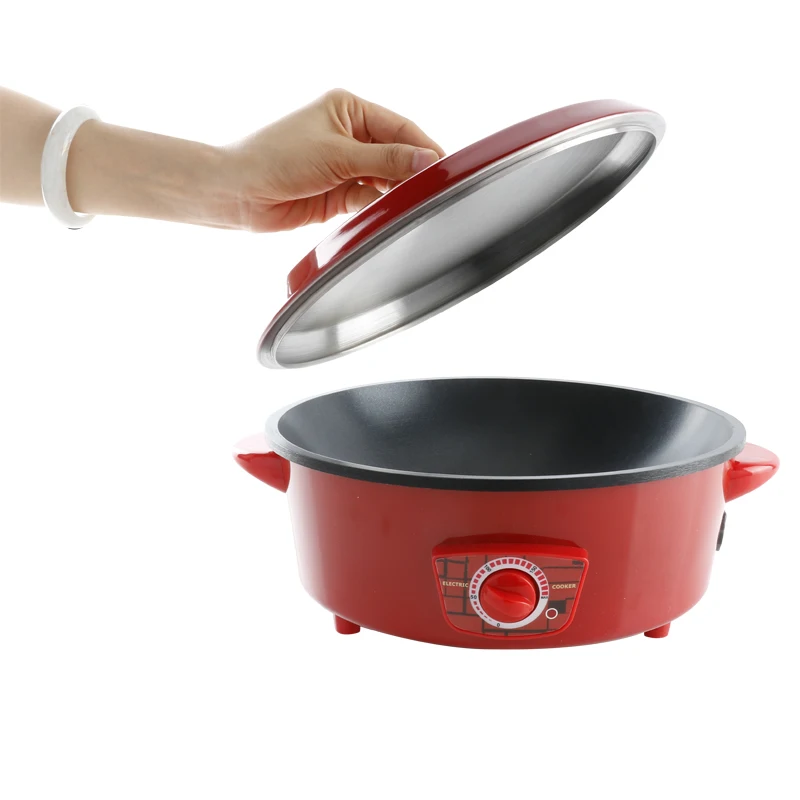 Wholesale Chinese auto non-stick stainless steel electric cooking pot wok pan with lid