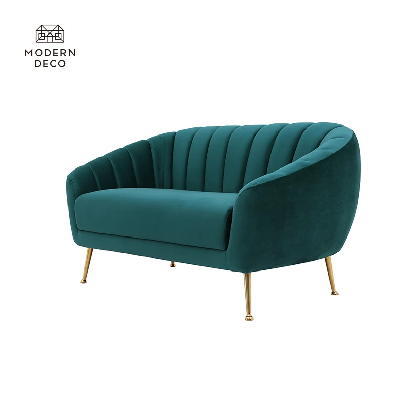 velvet modern curved sofa living room