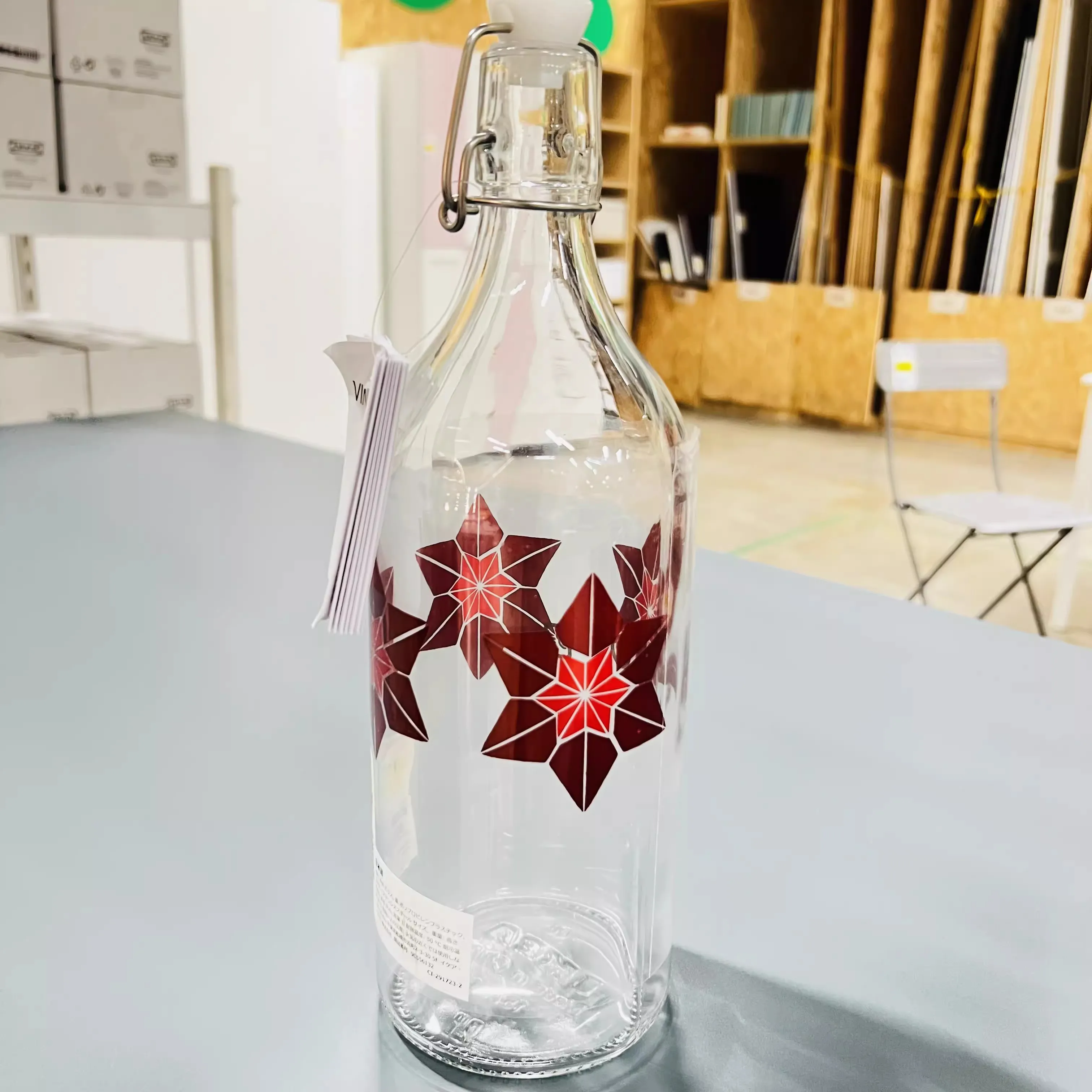 Custom logo 250ml 500ml 750ml 8oz 16oz 32oz Clear Drink Beer Wine Water Bottles Glass Swing Top Bottle with Airtight Stopper Cap