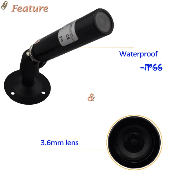 1080P HD mini cctv security camera night vision underwater AHD bullet camera for industry machine inspection