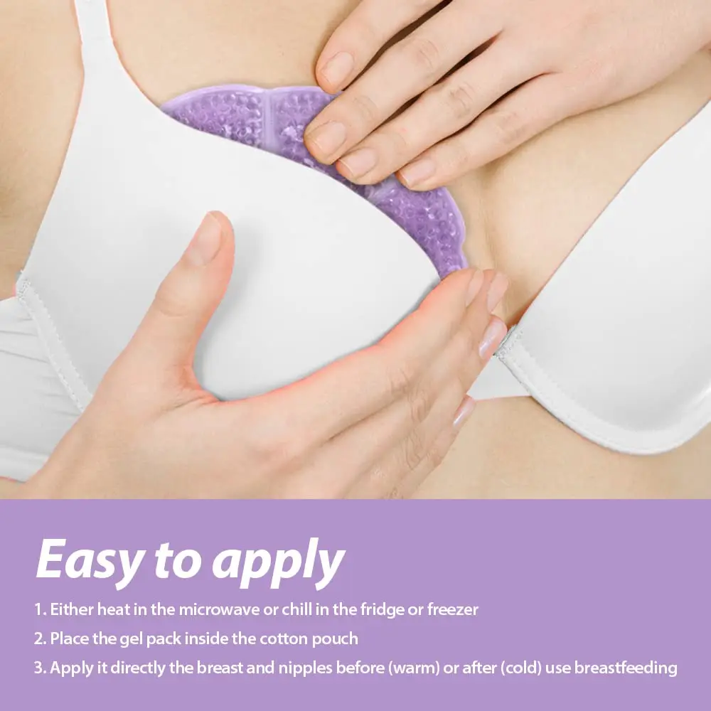 Breast Therapy Pads Breast Ice Pack Reusable Hot and Cold Therapy Breastfeeding Gel Pads