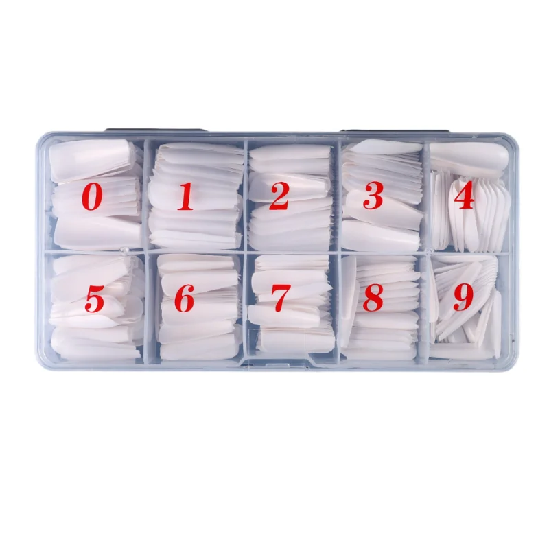 finished nail full cover false nail tips Manicure 500 Pieces Box Armor Piece French Manicure