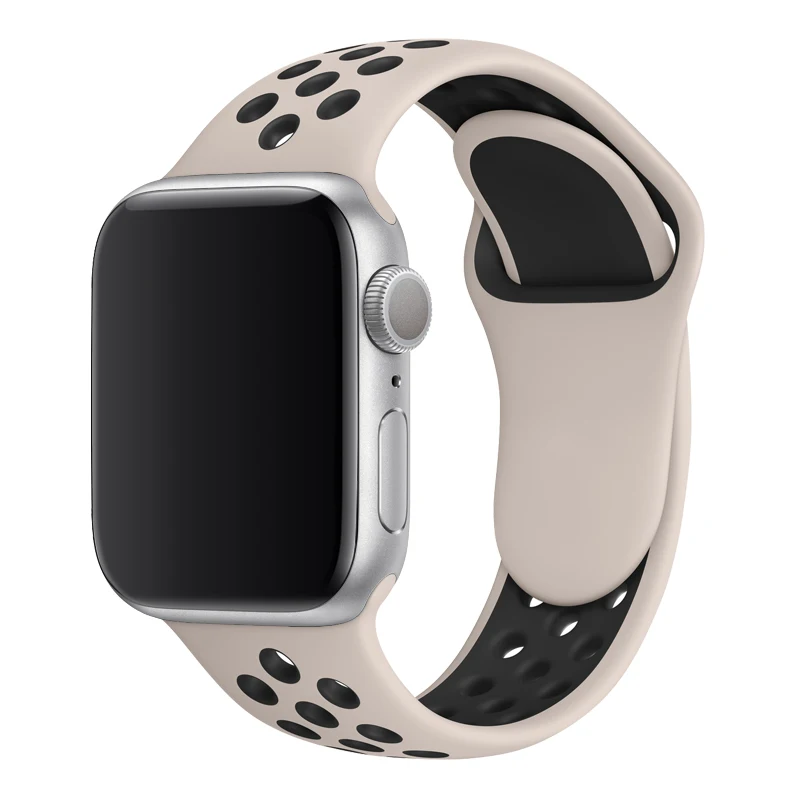 Серия 6/SE спортивный стиль многоцветный Силиконовый ремешок для часов Apple Iwatch серии