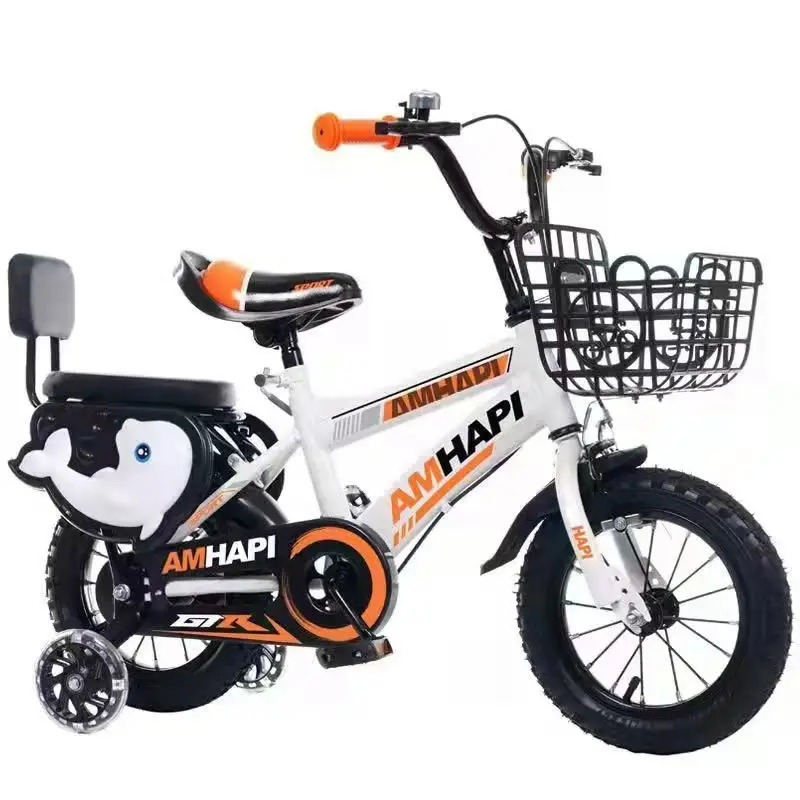 High carbon steel pedal bicycle for children/buggy with training wheels kids bicycle
