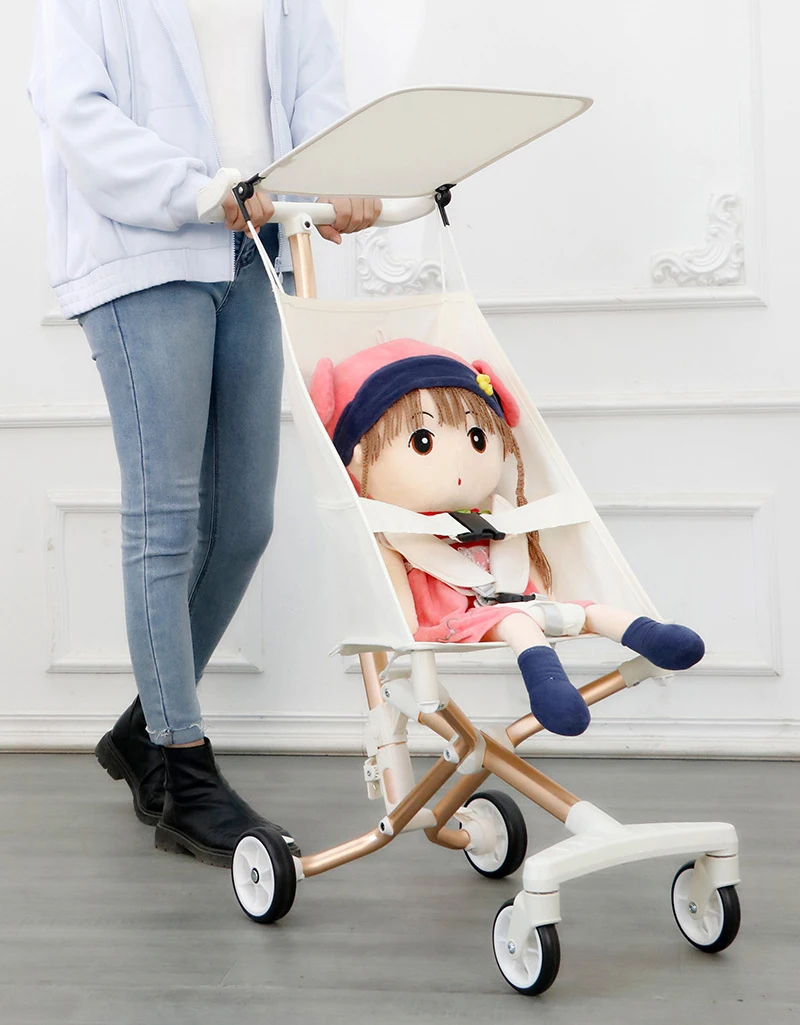 Lightweight Baby Carriage Stroller with Adjustable Canopy Comfortable for Baby