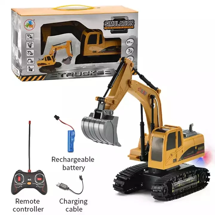 6 каналов новые автомобили с дистанционным управлением хобби грузовик строительные игрушки экскаватор для детей подсветкой Радиоуправляемый самосвал