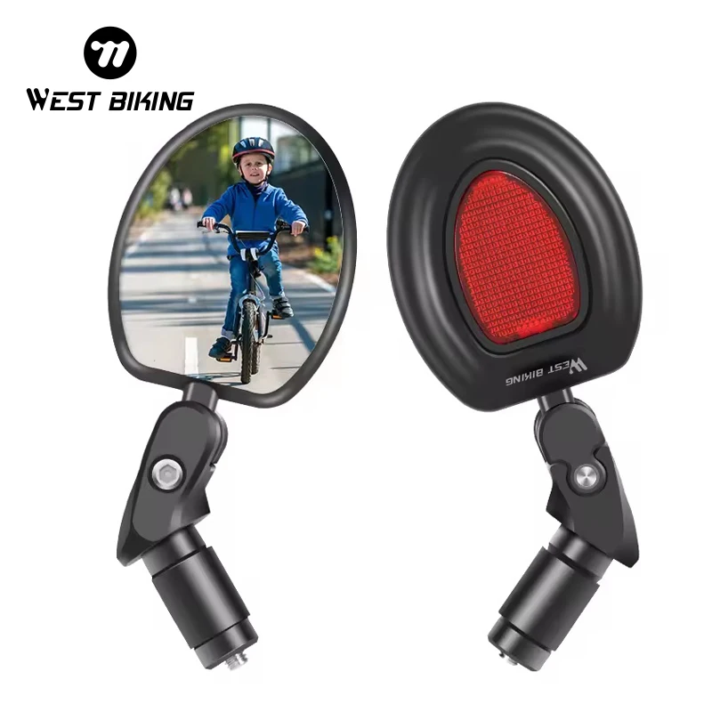 Западный цикл зеркало заднего вида широкий угол MTB руль для шоссейного велосипеда 360 Вращение Регулируемый Велоспорт