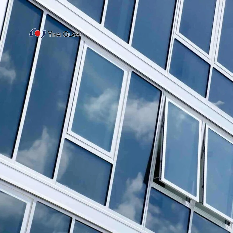 5mm Tn145 Blue Grey Building Tempered Glass Building Glass Lowe Glass Supplier