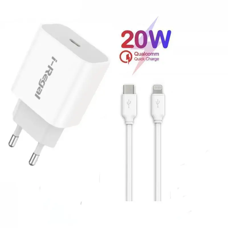 Portable PD 20W Fast Charging EU/Korea/IN Plug Wall Charger For iPhone 15 14 13 Phone Charger