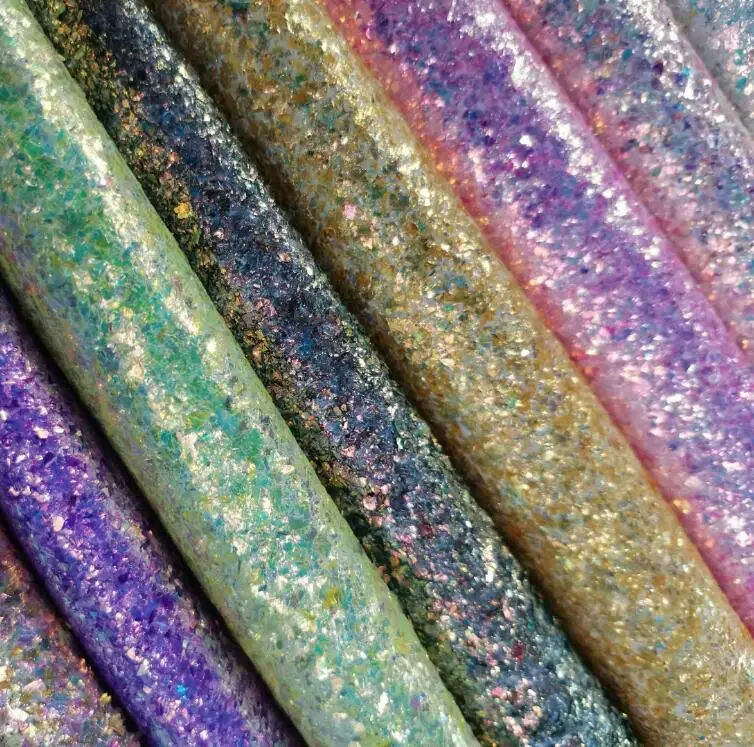 bag shoes Decoration  vinyl shiny metallic colorful sparkling synthetic chunky glitter leather fabric