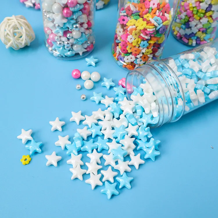 Съедобные продукты для выпечки, десерты для торта, украшение для выпечки, инструмент для украшения тортов, синяя белая звезда, сахар