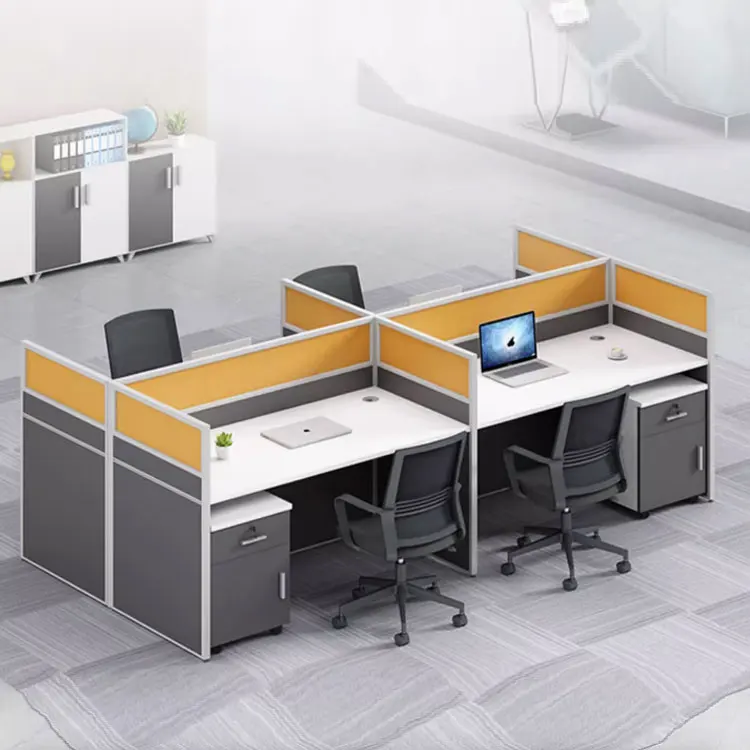 Liyu Modern Workspace 4 6 8 10 Person Work Station Partition staff table Furniture Cubicle Modular Office Workstation
