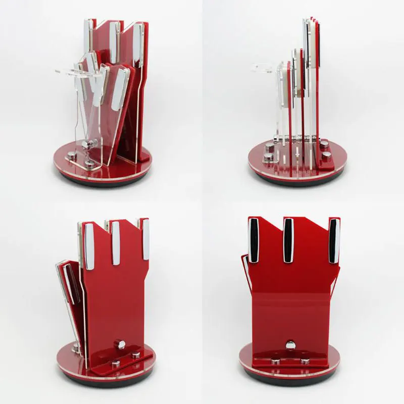 Custom Design Kitchen Knife Display Stand Acrylic Knife Organizer Box