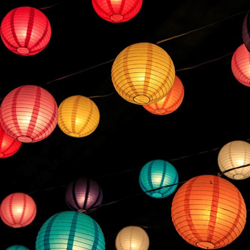 RUI YI настраиваемый японский фонарь Круглый Китайский бумажный светильник подвесной шар фонарь лампы домашний декор китайский фонарь