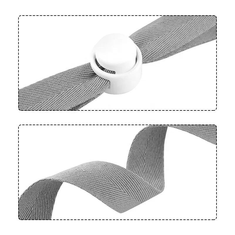 Adjustable Rainbow Plain Hat Mask Lanyard Polyester Woven Rope Chain Holder High Quality Colorful Anti Lost Neck Strap