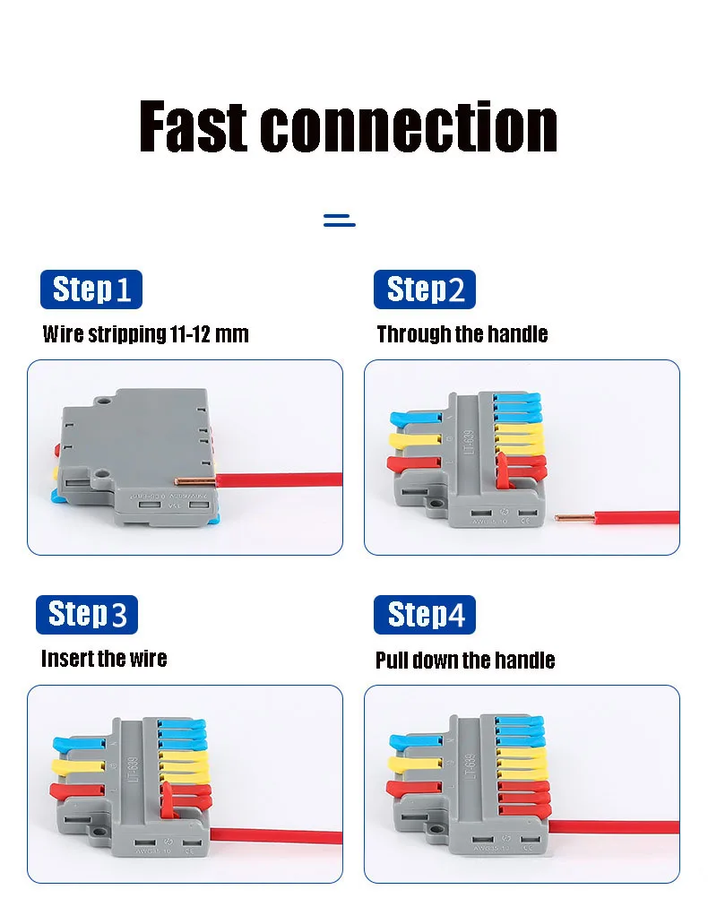 2022 new arrival Cable Wire Splitter Quick Connection MINI Wire Electrical 3 In 9 Out Terminal cable distributor