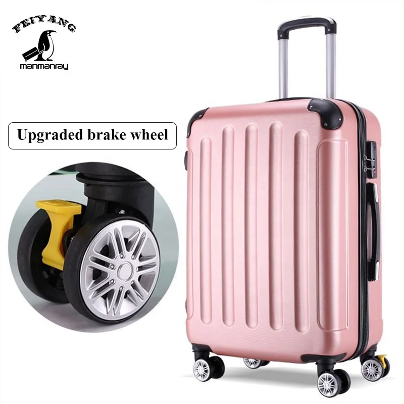 Factory wholesale ABS & PC valise travel set trolley luggage