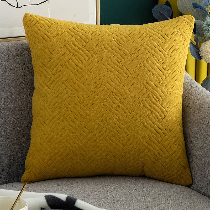 Оптовая продажа от производителя 18x18 дюймов nordic custom трикотажные однотонные бархатные подушки для домашнего декора