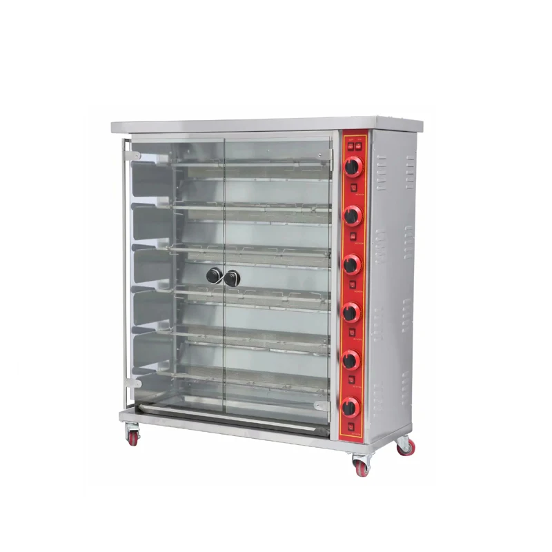 Commercial Rotisserie Oven Home Baking Equipment Single 9 Spit Gas Roast Oven Machine For Chicken