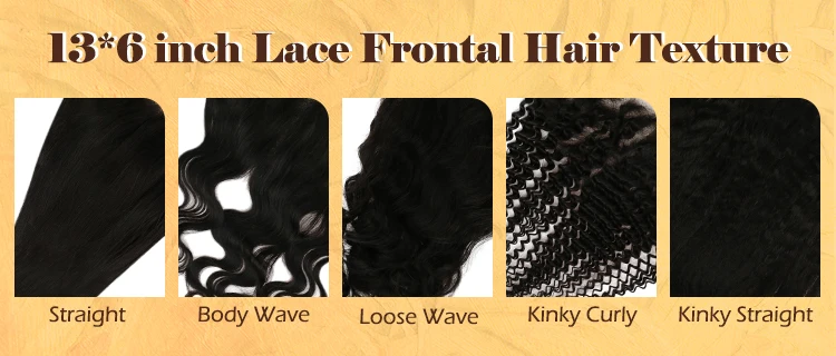 Full Shine Body Wave Natural Black Human Hair 13*6 Inch Frontal Lace Closure
