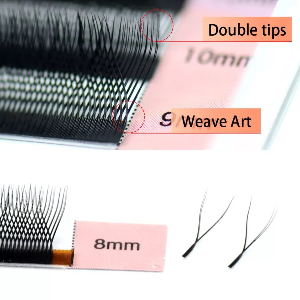Yy Shape Hand Woven Premium Mink Soft Light Natural Eyelashes Extension Makeup Mesh Net Cross False Eyelash Individual