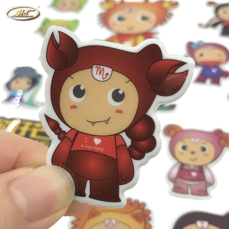 Набор желеобразных животных, милый объемный принт, персонализированный лист, алфавит 3d, красочные детские пышные наклейки