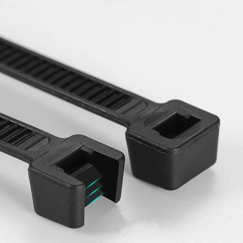 8*300 Nylon Cable Tie Wraps Manufacturer Self-locking Black Plastic Cord Zip Ties Electrical Application