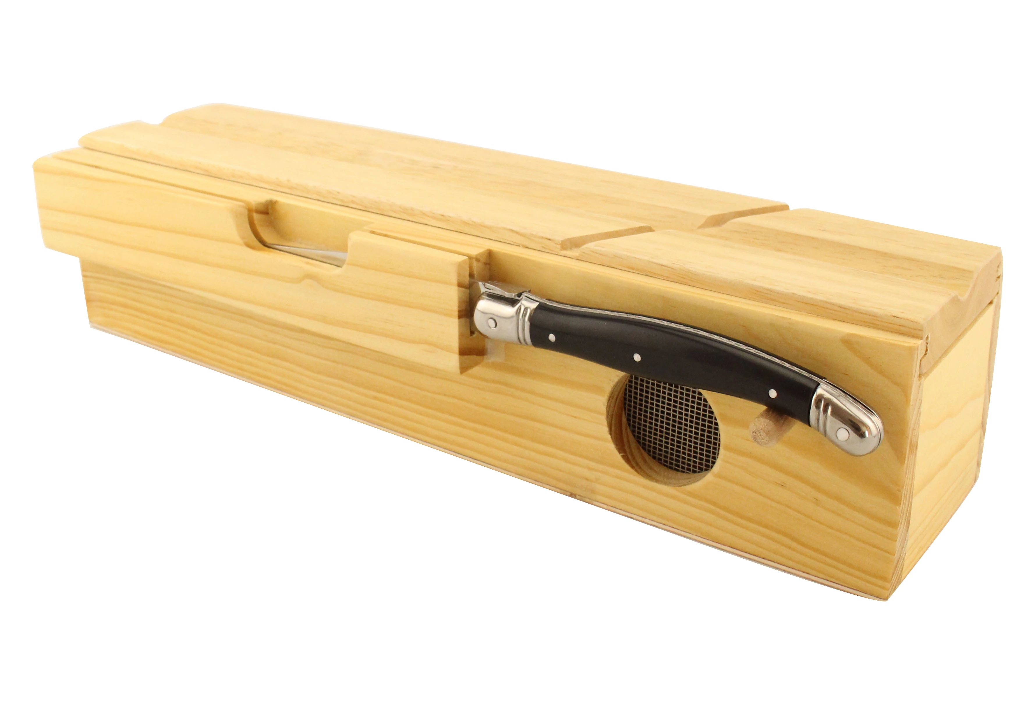 Daily Kitchen Cutting Use Stainless Steel Laguiole Kitchen Knife Pine Tray Kitchen Knife