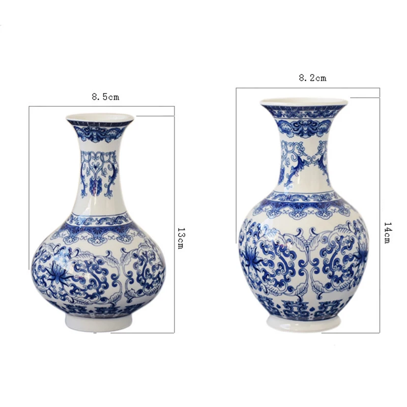 Chinese Antique Blue And White Ming Porcelain Flower Vase