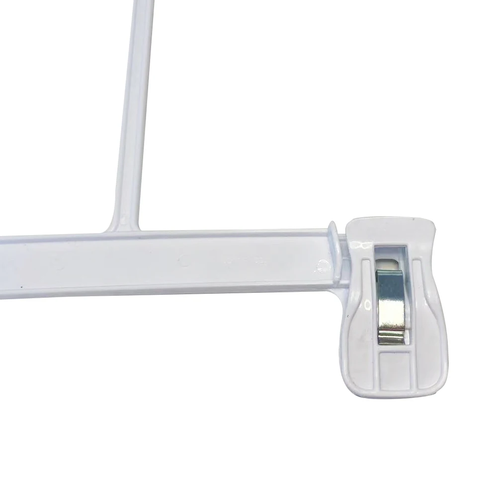 Baby trousers hanger white infant plastic clothes hangers with clips for children pants