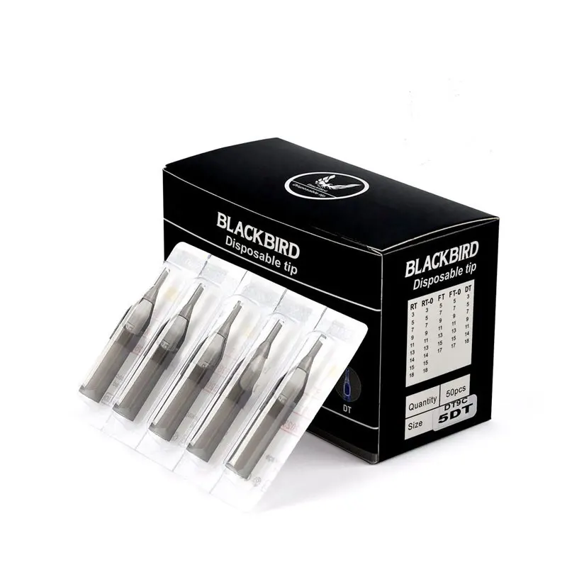 Kissure 50Pcs Tattoo Transparent Disposable Tip tube Plastic Sterile Tattoo Tips Needle Permanent Makeup
