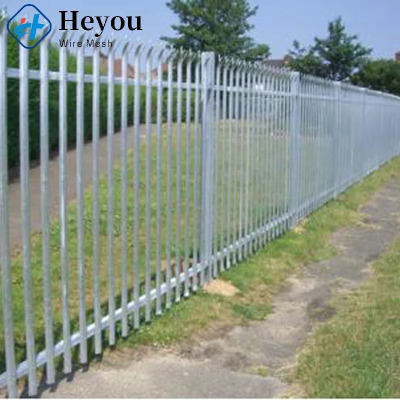 Euro Style Metal Palisade Fence / Wrought Iron Fence Panel Low Price