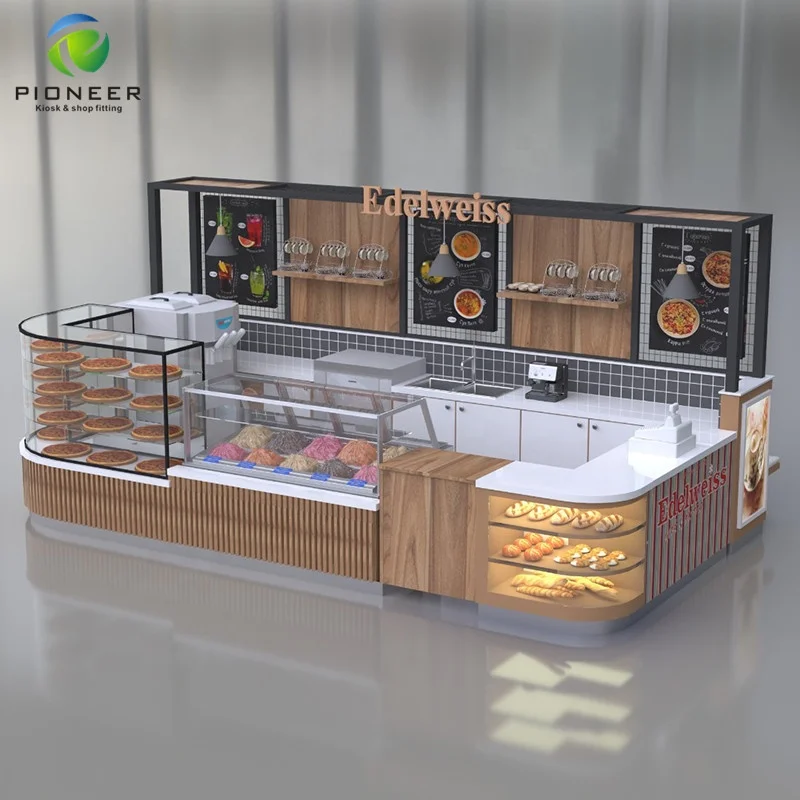 Pioneer 2019 New Design Factory Price Mall Shop Coffee Kiosk For Sale Retail