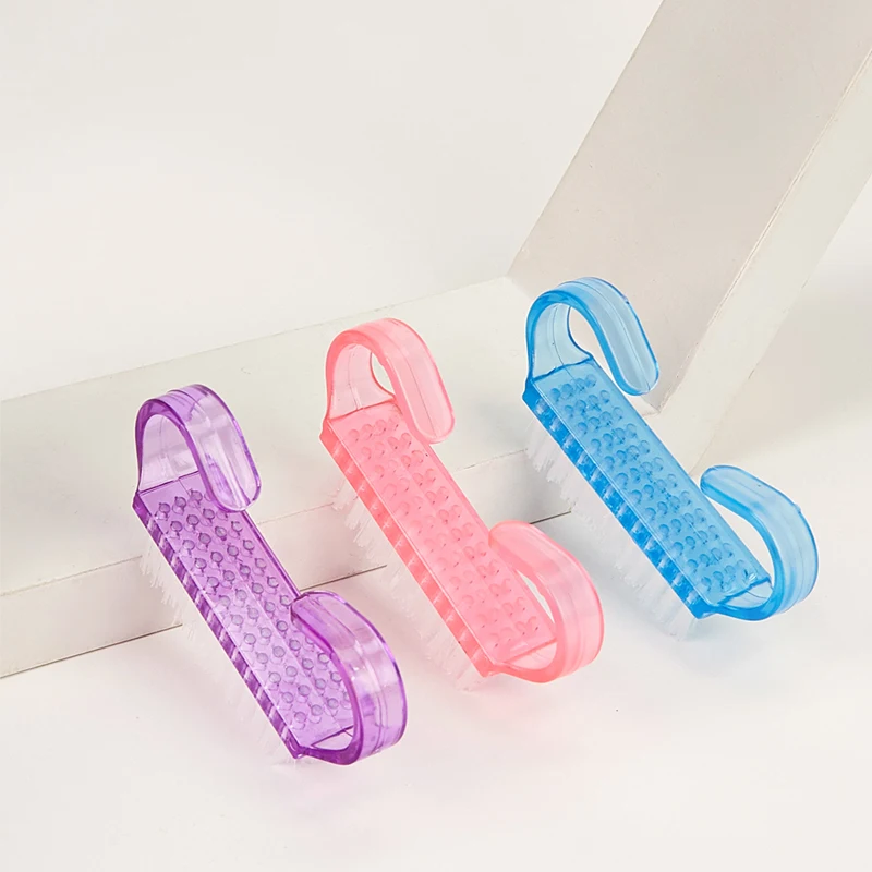 Cleansing Pedicure Manicure  Handle Grip Hand Fingernail Scrub Cleaning Brushes Art dust cleaning Nail brush
