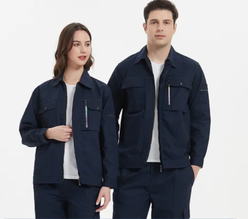 New models reflective stripes safety uniform stand-up collar lapel suit double-layer polyester-cotton thickened workwear