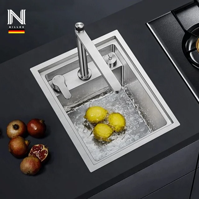 N4535A матовая Скрытая кухонная раковина современный разбрызгатель с подъемным краном