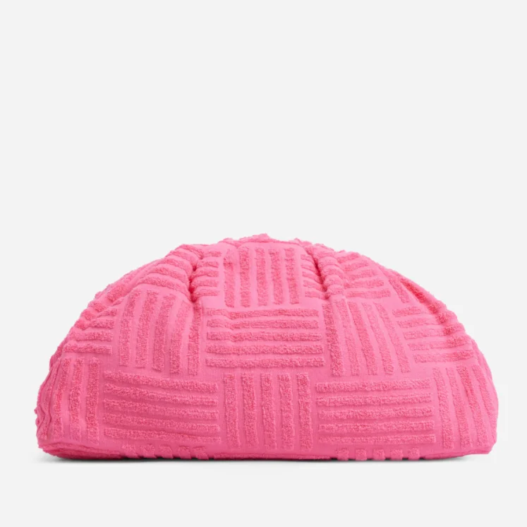 women Fashion terry fabric cloud bag for ladies dumpling shape coral clutch bags evening bag