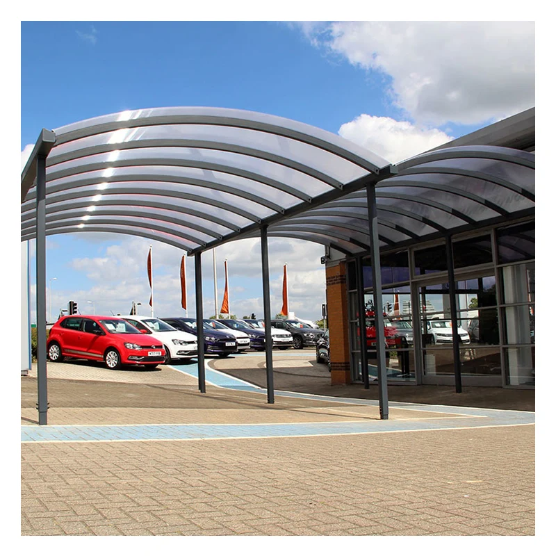 Outdoor Car Shelter Automatic Waterproof Retractable Arched Roof Aluminum Carport