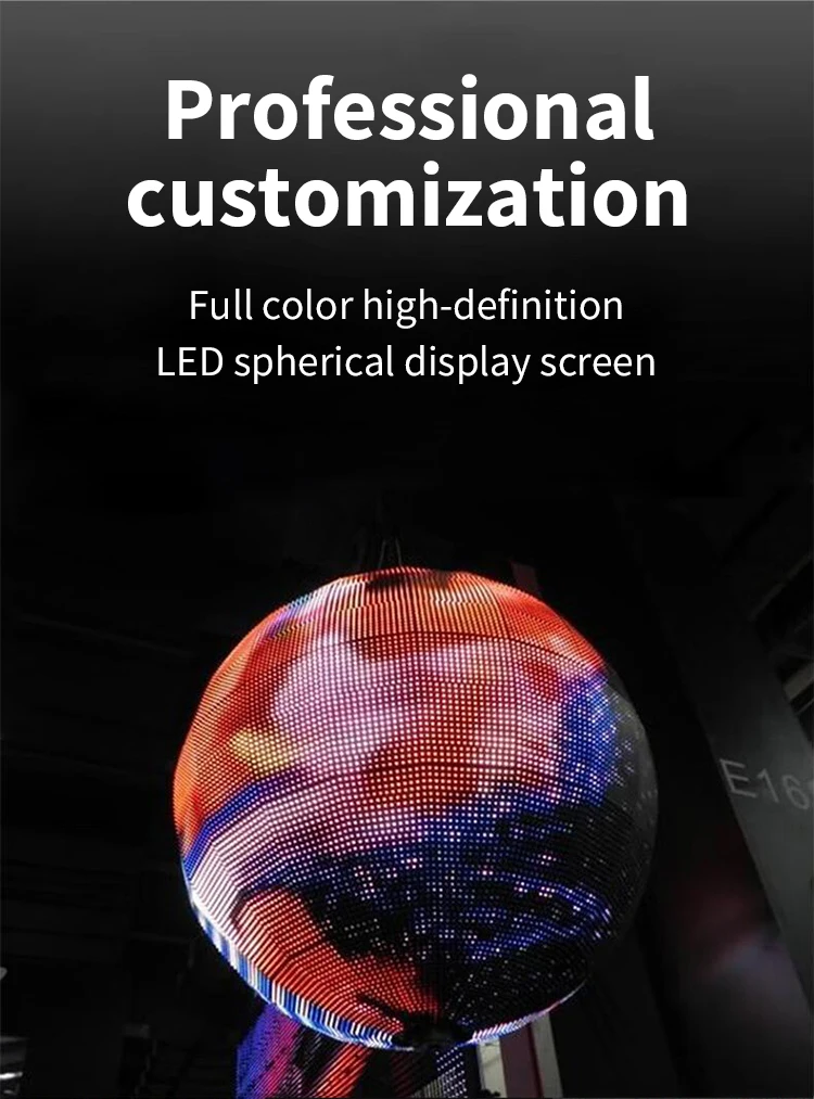 Full Color creative LED sphere display P1.8 P2 P2.5 P3 P4 360 degree large round ball indoor outdoor sphere led display screen