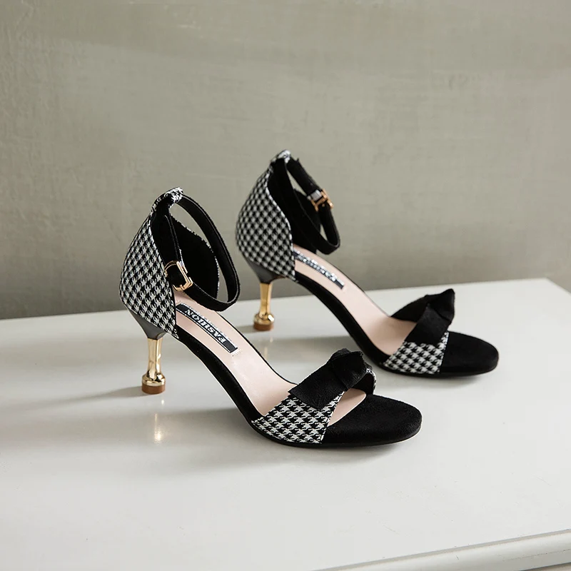 
Factory wholesale price new style heels classic ladies sandal shoes 